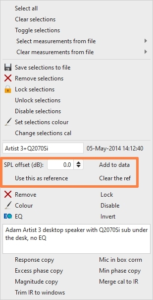 Overlay selector right click panel for single selection