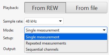 Measurement modes